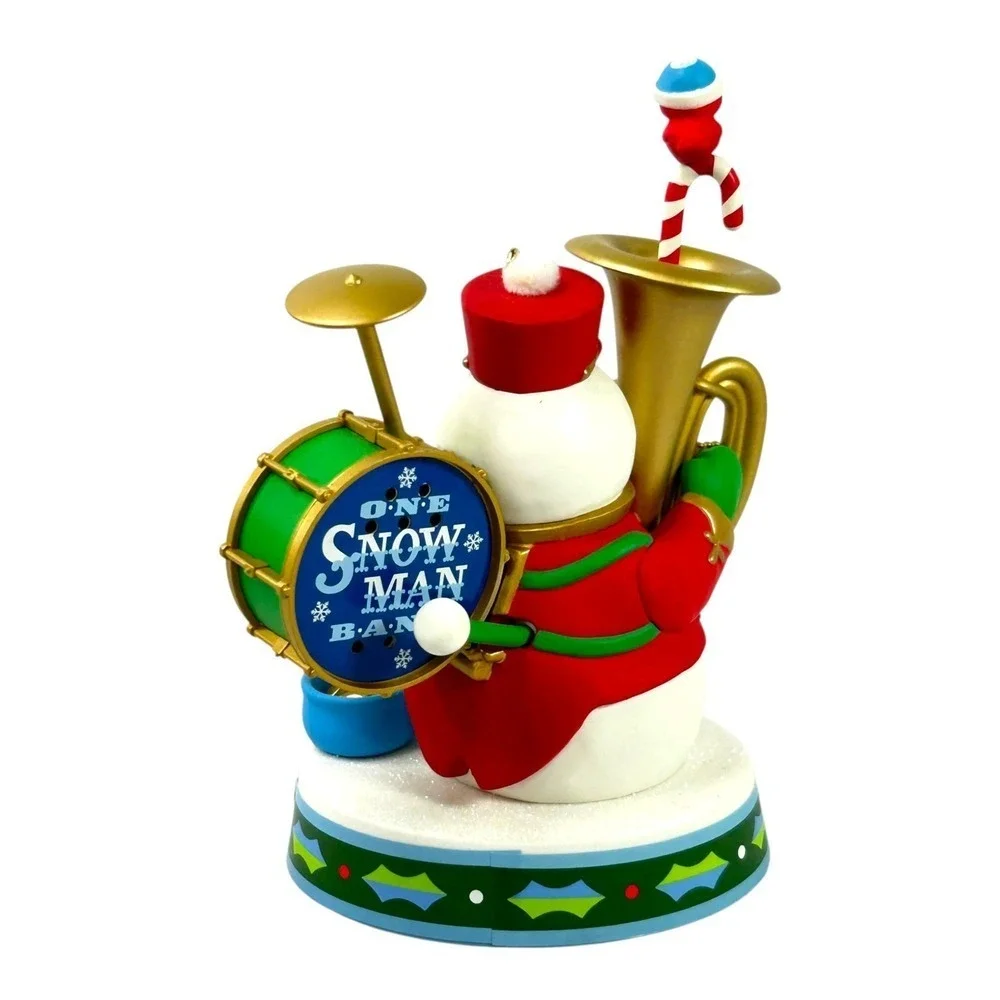 Hallmark ONE SNOWMAN BAND Magic Keepsake Ornament with Sound & Motion 2013 Box - Picture 5 of 15